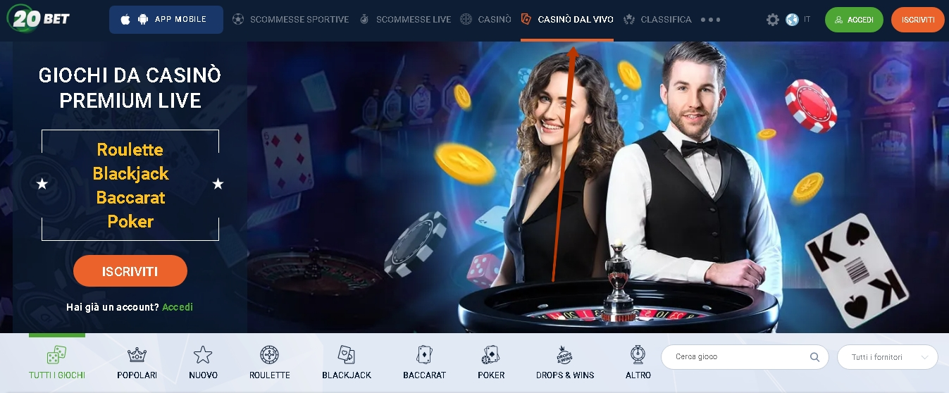 20Bet Live Casino